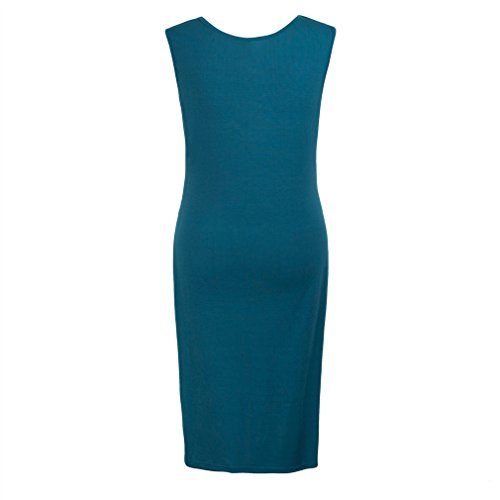 La vogue Damen Schwangerschafts Kleid Umstandskleid Sommerkleid Blau Bust86cm - 