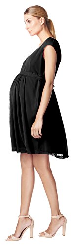 ESPRIT Maternity Damen Umstandskleid Dress woven sl (34, schwarz (black)) - 
