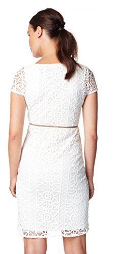 Noppies Damen Umstandsmode Kleid Dress woven ss Elise Hochzeitskleid 60239 (S, creme (off white)) - 