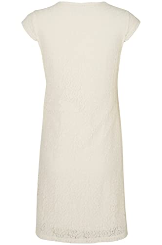 MAMALICIOUS Damen Umstandskleid MLCIA CAP SLEEVE LACE DRESS, Mini, Einfarbig, Gr. 40 (Herstellergröße: L), Weiß (Snow White) - 2