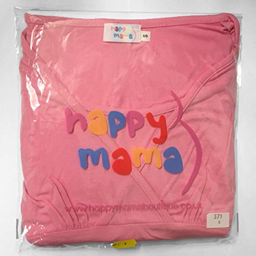 Happy Mama Damen Umstandskleid Festlicher Stretchkleid V-Ausschnitt 282p (Blau Grau, 44) - 5