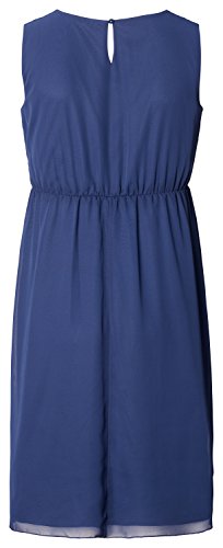 Noppies Damen Umstandskleid Dress Sl Britt, Blau (Medium Blue C145), 38 (Herstellergröße: M) - 